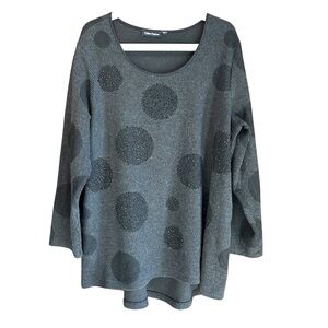 Claire France Black Ribbed Top